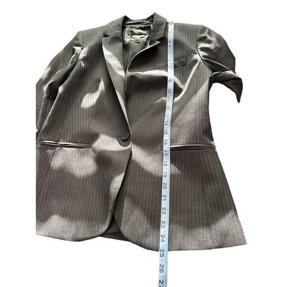 J.Crew 1035 Super 20's Gray Pinstripe Office Work Academia Wool Blazer Size 6 - Picture 11 of 11